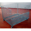 Cage pliable et empilable de stockage / récipient galvanisé de grillage